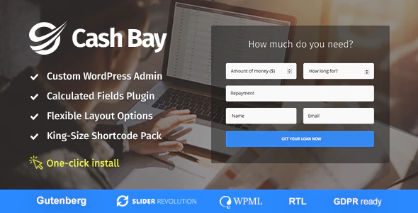 Cash Bay v1.1.6 Loan & Credit Money WordPress Theme Download