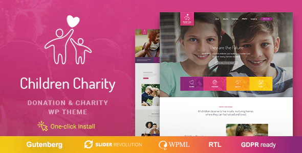 Children Charity v1.2.0 – Nonprofit & NGO WordPress Theme Download