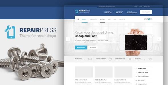 RepairPress v1.5.4 – GSM Phone Repair Shop WordPress Theme Download