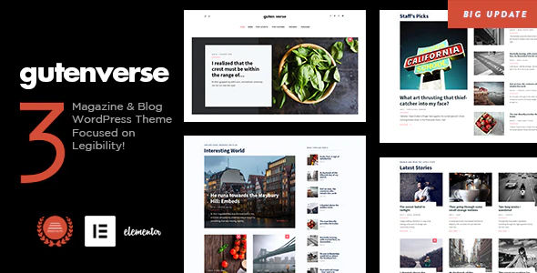 GutenVerse v.3.9.1 Magazine and Blog WordPress Theme Download