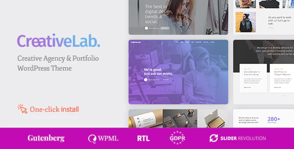 Creative Lab v1.1.8 – Creative Studio Portfolio & Design Agency WordPress Theme Download