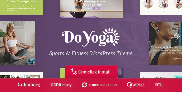 Do Yoga v1.2.1 Fitness Studio & Pilates Club WordPress Theme Download