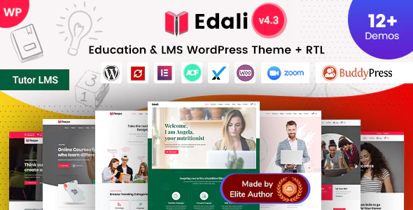 Edali v4.3 (Updated) – Education LMS & Online Courses WordPress Theme Download