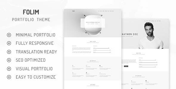 Folim v.2.0.1 Clean Minimalist Portfolio WordPress Theme Download