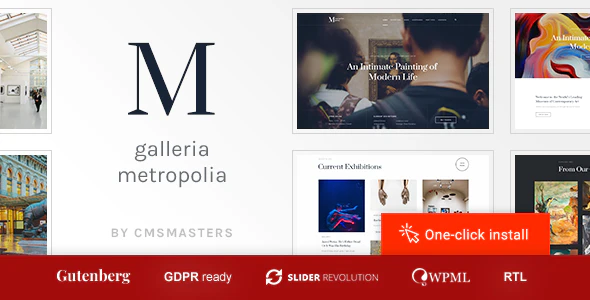 Galleria Metropolia v1.2.1 – Art Museum & Exhibition Gallery WordPress Theme Download