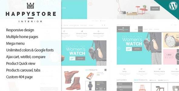 HappyStore Furniture & Interior WordPress Theme v1.6.5 Download