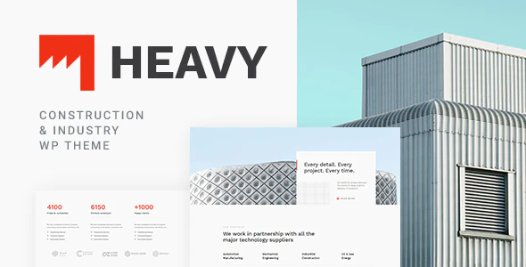 Heavy v1.1.1 Construction and Industrial WordPress Theme Download