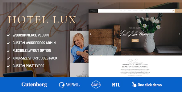 Hotel Lux v1.2.7 – Resort & SPA WordPress Theme Download