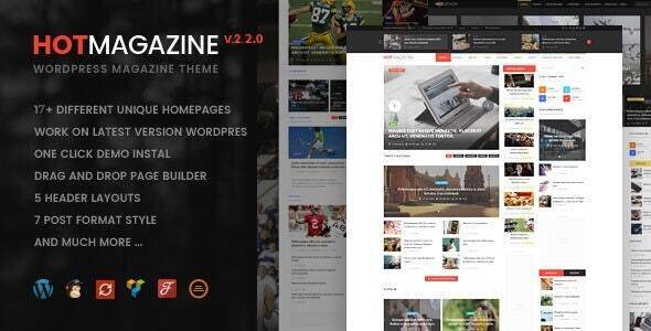 Hotmagazine News & Magazine WordPress Theme v2.4 Download