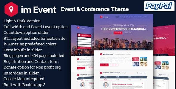 imEvent Event & Conference WordPress Theme v.3.3.5 Download