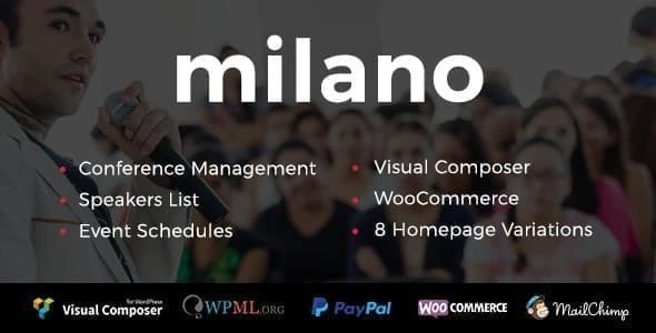 Milano Event & Conference WordPress Theme v1.1.2 Download