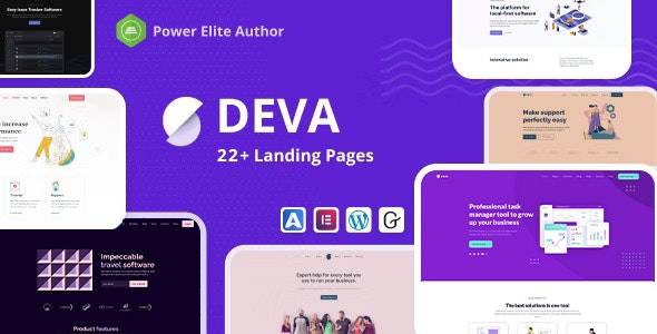 Deva v1.1.3 – 30+ Landing Pages WordPress Theme Download