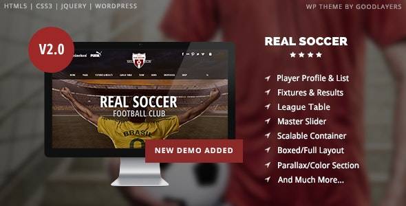 Real Soccer v.2.4.7 – Sport Clubs Responsive WordPress Theme Download