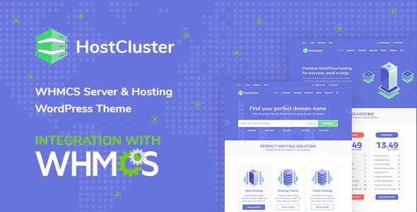 HostCluster v2.3 (Updated) – WHMCS Server & Hosting WordPress Theme Download