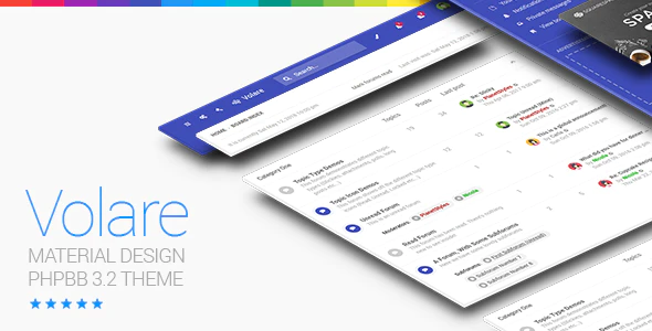 Volare v1.1.6 – Material Design phpBB 3.3 Theme Download