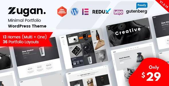 Zugan v1.5.15 – Minimal Portfolio WordPress Theme Download