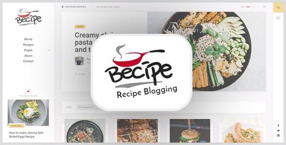 Becipe – v.1.6 Recipe Blogging WordPress Theme Download