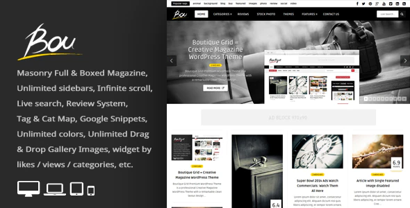 Bou Masonry – v.3.1 Review Magazine Blog WordPress Theme Download