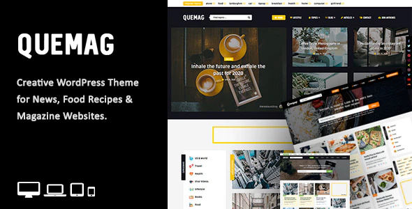 Quemag v1.8 – Creative WordPress Theme for Bloggers Download