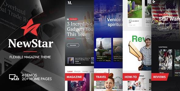 NewStar v1.3.7 – News WordPress Theme Download