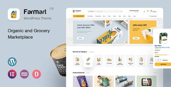 Farmart v1.1.5 – Organic & Grocery Marketplace WordPress Theme Download