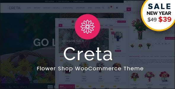 Creta v5.8 – Flower Shop WooCommerce WordPress Theme Download