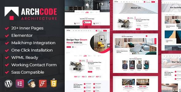 Archcode v1.3 – Architect Design WordPress Theme Download