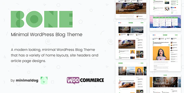 Bone Minimal & Clean WordPress Blog Theme v4.0.4 Download