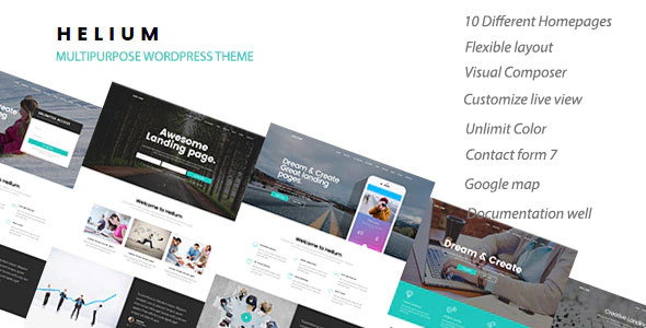 Helium v1.2.3 – 10 in 1 Marketing WordPress Theme Download