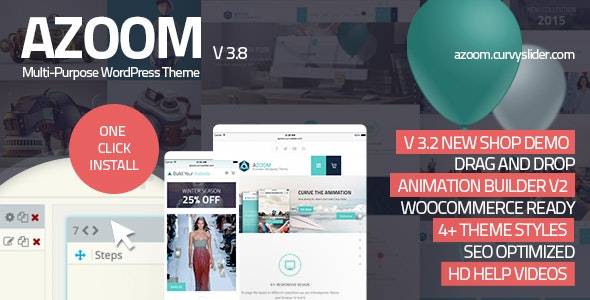 Azoom Multi-Purpose WordPress Theme with Animation Builder v3.7.1 Download