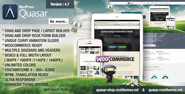 Quasar v4.7 – Best WordPress Theme with Animation Builder Download