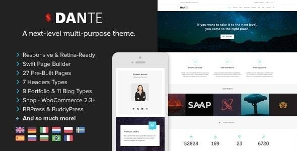 Dante Responsive Multi-Purpose WordPress Theme v.3.5.25 Download