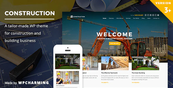 Construction WordPress Theme v.3.6 Download