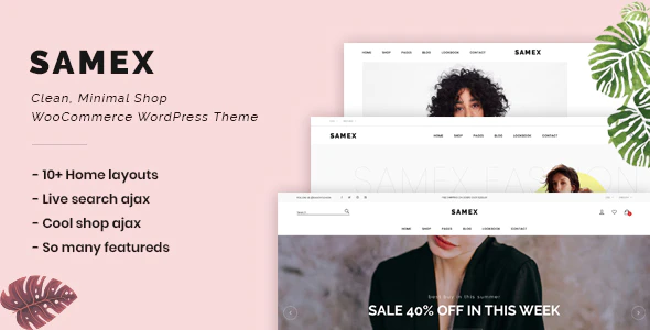 Samex v2.1 – Clean Minimal Shop WooCommerce WordPress Theme Download