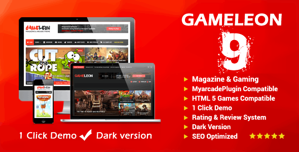 Gameleon – v8.1 Arcade & News Magazine WordPress Theme Download