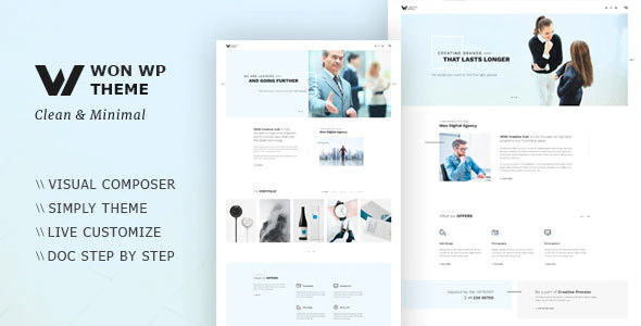 WON Creative Minimal WordPress Theme v1.2.5  Download