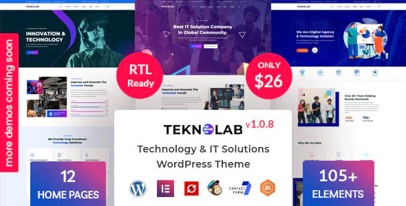 Teknolab Technology & IT Solutions WordPress Theme v.1.0.8 Download