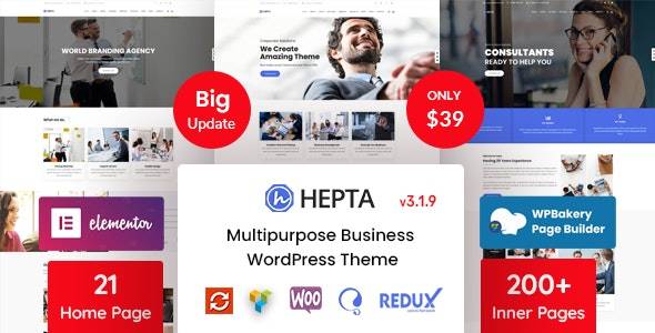 Hepta v3.2.0 – Multipurpose Business WordPress Theme Download (Updated)