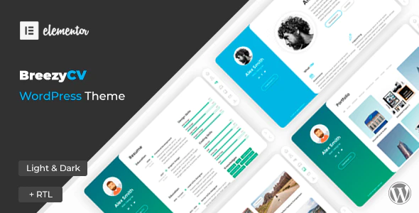 BreezyCV CV Resume WordPress Theme v1.6.0 Download