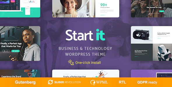 Start It Theme Technology Startup WordPress Theme Download