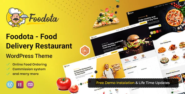 Foodota v1.0.8 – Online Food Delivery WordPress Theme Download