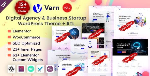 Varn v2.4 – Elementor IT & SEO Agency WordPress Theme Download