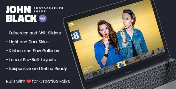 JohnBlack v2.0.1 Photography Fullscreen WordPress Theme Download