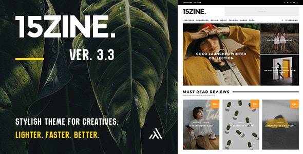 15Zine – v3.3.9.8 Magazine Newspaper Blog News WordPress Theme Download