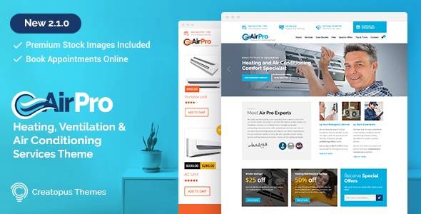 AirPro v2.6.16 – Heating and Air conditioning WordPress Theme Download