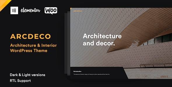 Arcdeco v1.5.6 – Architecture Interior Design WordPress Theme Download