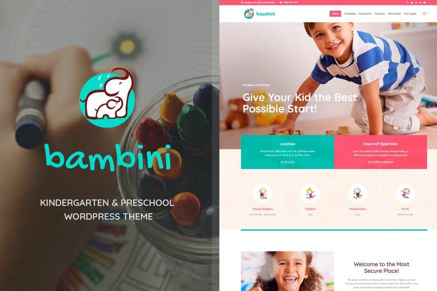 Bambini v1.1.7 – Kindergarten & Pre-School WordPress Theme Download