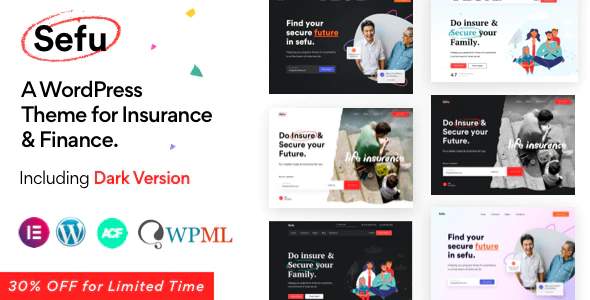 Sefu – Insurance & Finance WordPress Theme v1.0 Download