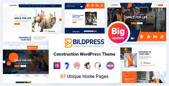 BildPress v1.3.3 – Construction WordPress Theme + RTL Download