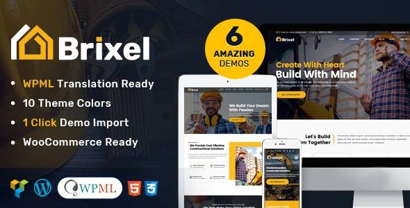 Brixel Building Construction WordPress Theme nulled free download